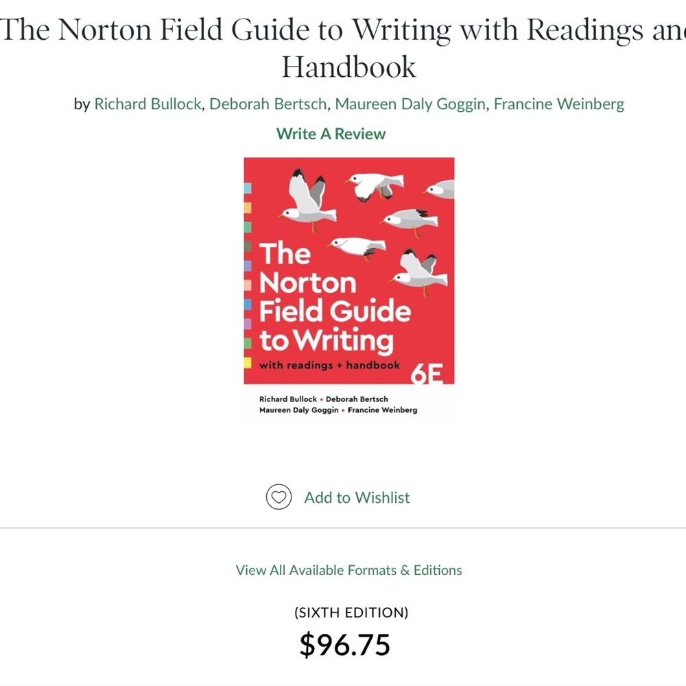 The Norton Field Guide to Writing with Readings and Handbook